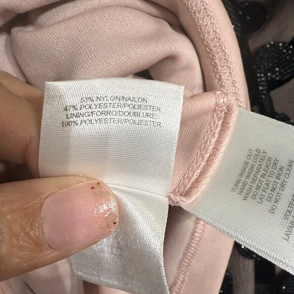 Nine West Black Polka Dot Sheer Knee Length Shift Dress Sz 8 NWT - Picture 7 of 13